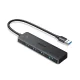 UGREEN CM219 USB HUB 4in1 (elosztó, 4 USB aljzat, 15cm) FEKETE