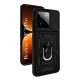 Defender szilikon telefonvédő (ütésállóság, tartógyűrű, kameravédő) FEKETE