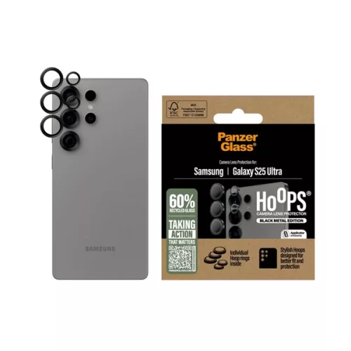 PANZERGLASS HOOPS kameravédő üveg (9H + segédkeret) FEKETE