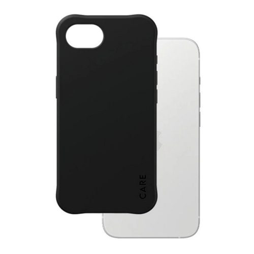 PANZERGLASS CARE SAMBA szilikon telefonvédő (ütésállóság, légpárnás sarok, kameravédő, MagSafe) FEKETE