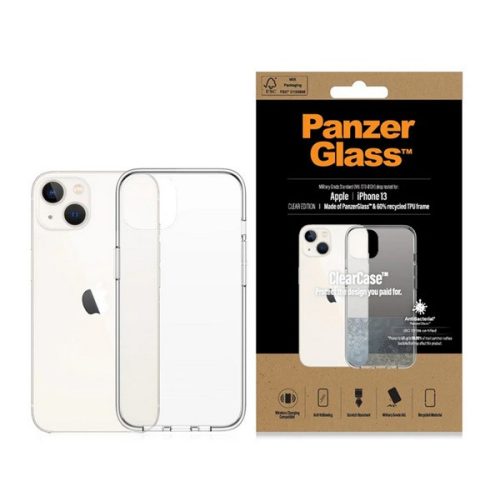 PANZERGLASS CLEARCASE szilikon telefonvédő (ütésállóság, üveg hátlap, antibakteriális) ÁTLÁTSZÓ