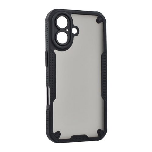 Defender szilikon telefonvédő (ütésállóság, légpárnás sarok, akril hátlap, kameravédő) FEKETE