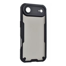   Defender szilikon telefonvédő (ütésállóság, légpárnás sarok, akril hátlap, kameravédő) FEKETE