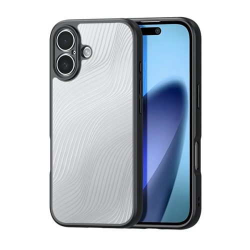 DUX DUCIS AIMO szilikon telefonvédő (ütésállóság, kameravédő, matt, hullám) FEKETE