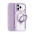 DUX DUCIS SKIN X PRO tok álló, bőr hatású (FLIP, oldalra nyíló, RFID, kitámasztó, MagSafe) LILA