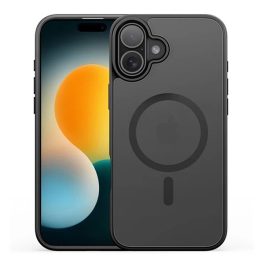   DUX DUCIS YIND szilikon telefonvédő (ütésállóság, kameravédő, matt, MagSafe) FEKETE