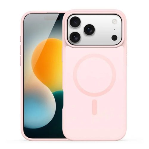 DUX DUCIS YIND szilikon telefonvédő (ütésállóság, kameravédő, matt, MagSafe) RÓZSASZÍN