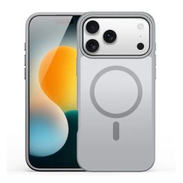 DUX DUCIS YIND szilikon telefonvédő (ütésállóság, kameravédő, matt, MagSafe) VILÁGOSSZÜRKE   DUX DUCIS YIND szilikon telefonvédő (ütésállóság, kameravédő, matt, MagSafe) VILÁGOSSZÜRKE