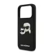 KARL LAGERFELD LIQUID SILICONE DOUBLE HEADS MAGSAFE szilikon telefonvédő (ütésállóság, MagSafe) FEKETE