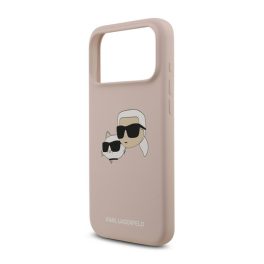   KARL LAGERFELD LIQUID SILICONE DOUBLE HEADS MAGSAFE szilikon telefonvédő (ütésállóság, MagSafe) RÓZSASZÍN
