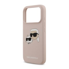 KARL LAGERFELD LIQUID SILICONE DOUBLE HEADS MAGSAFE szilikon telefonvédő (ütésállóság, MagSafe) RÓZSASZÍN   KARL LAGERFELD LIQUID SILICONE DOUBLE HEADS MAGSAFE szilikon telefonvédő (ütésállóság, MagSafe) RÓZSASZÍN