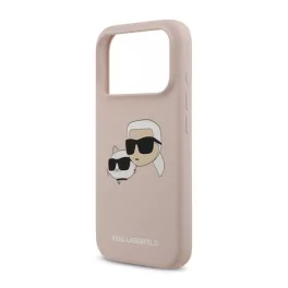   KARL LAGERFELD LIQUID SILICONE DOUBLE HEADS MAGSAFE szilikon telefonvédő (ütésállóság, MagSafe) RÓZSASZÍN
