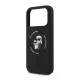 KARL LAGERFELD LIQUID SILICONE KARL AND CHOUPETTE MAGSAFE szilikon telefonvédő (ütésállóság, MagSafe) FEKETE