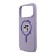 KARL LAGERFELD LIQUID SILICONE KARL AND CHOUPETTE MAGSAFE szilikon telefonvédő (ütésállóság, MagSafe) LILA