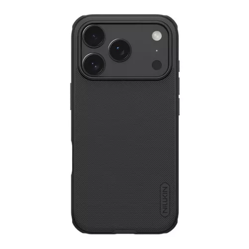 NILLKIN SUPER FROSTED PRO műanyag telefonvédő (ütésállóság, gumírozott, érdes felület) FEKETE