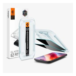   SPIGEN EZ FIT képernyővédő üveg 2db (2.5D, betekintés védelem, 0.2mm, 9H + segédkeret) ÁTLÁTSZÓ