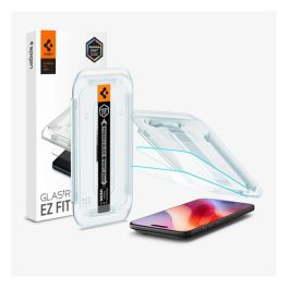   SPIGEN EZ FIT képernyővédő üveg 2db (2.5D, tokbarát, ultravékony, 0.2mm, 9H + segédkeret) ÁTLÁTSZÓ