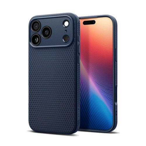 SPIGEN LIQUID AIR szilikon telefonvédő (ütésállóság, légpárnás sarok, rombusz) SÖTÉTKÉK