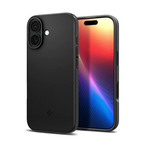 SPIGEN THIN FIT MAGSAFE műanyag telefonvédő (matt, ultravékony, kameravédő, MagSafe) FEKETE