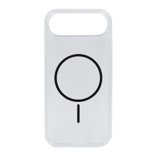 Szilikon telefonvédő (ultravékony, műanyag hátlap, MagSafe, légpárnás sarok) FEKETE