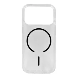   Szilikon telefonvédő (ultravékony, műanyag hátlap, MagSafe, légpárnás sarok) FEKETE