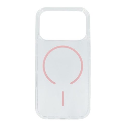 Szilikon telefonvédő (ultravékony, műanyag hátlap, MagSafe, légpárnás sarok) RÓZSASZÍN