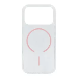   Szilikon telefonvédő (ultravékony, műanyag hátlap, MagSafe, légpárnás sarok) RÓZSASZÍN