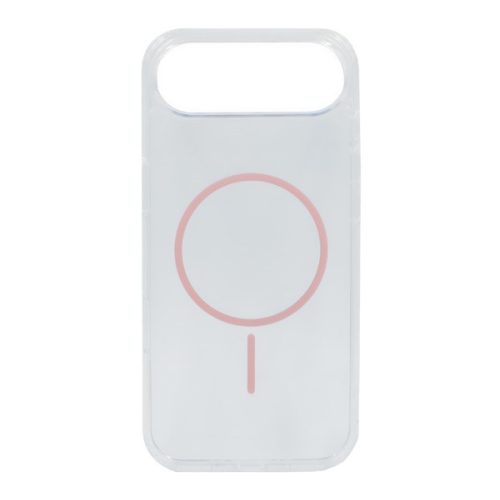 Szilikon telefonvédő (ultravékony, műanyag hátlap, MagSafe, légpárnás sarok) RÓZSASZÍN