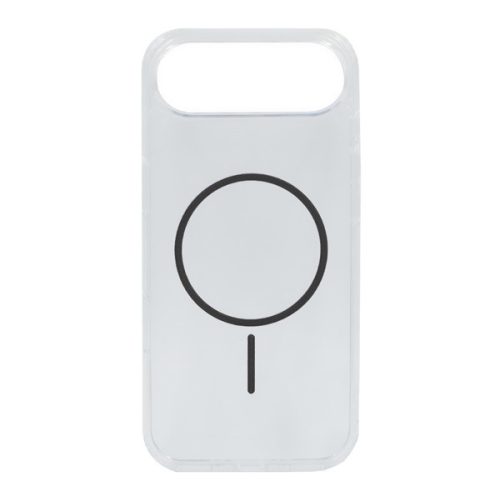 Szilikon telefonvédő (ultravékony, műanyag hátlap, MagSafe, légpárnás sarok) SÖTÉTSZÜRKE