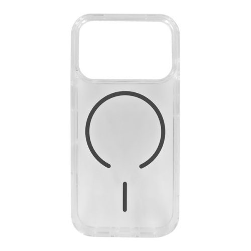 Szilikon telefonvédő (ultravékony, műanyag hátlap, MagSafe, légpárnás sarok) SÖTÉTSZÜRKE