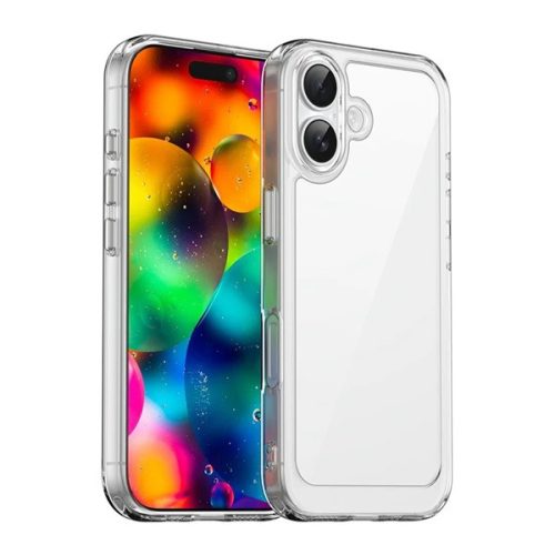 Szilikon telefonvédő (ütésállóság, átlátszó hátlap) ÁTLÁTSZÓ