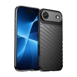 Szilikon telefonvédő (ütésállóság, csíkos, dombor minta) FEKETE   Szilikon telefonvédő (ütésállóság, csíkos, dombor minta) FEKETE