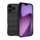 Szilikon telefonvédő (ütésállóság, kameravédő, 3D) FEKETE