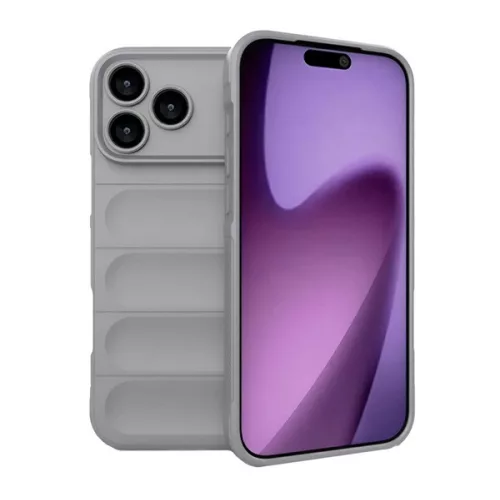 Szilikon telefonvédő (ütésállóság, kameravédő, 3D) VILÁGOSSZÜRKE
