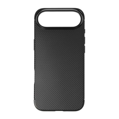 Szilikon telefonvédő (ütésállóság, légpárnás sarok, karbon minta) FEKETE