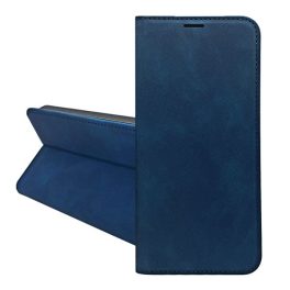   Tok álló, bőr hatású (FLIP, oldalra nyíló, asztali tartó, kártyazseb, prémium) SÖTÉTKÉK