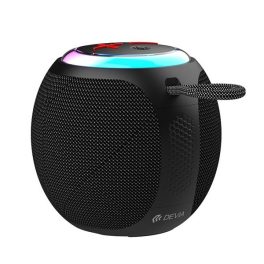   DEVIA LITE1 bluetooth hordozható hangszóró (v5.3, 5W, TF/microSD kártyaolvasó, FM rádió, LED világítás) FEKETE
