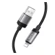 HOCO X114 adatkábel (USB - lightning, 2.4A, gyorstöltő, 100cm) FEKETE