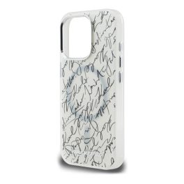   KARL LAGERFELD IML KARL SCRIPT PATTERN MAGSAFE szilikon telefonvédő (ütésállóság, kameravédő, MagSafe) FEHÉR