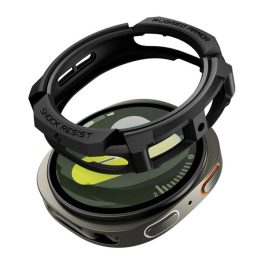 SPIGEN RUGGED ARMOR műanyag óra keret (ütésállóság) FEKETE   SPIGEN RUGGED ARMOR műanyag óra keret (ütésállóság) FEKETE