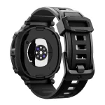 SPIGEN RUGGED ARMOR PRO pótszíj (egyedi méret, szilikon, ütésállóság + szilikon keret) FEKETE