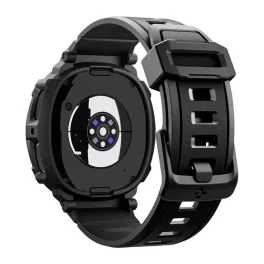   SPIGEN RUGGED ARMOR PRO pótszíj (egyedi méret, szilikon, ütésállóság + szilikon keret) FEKETE