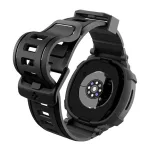 SPIGEN RUGGED ARMOR PRO pótszíj (egyedi méret, szilikon, ütésállóság + szilikon keret) FEKETE
