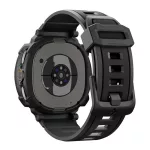 SPIGEN RUGGED ARMOR PRO pótszíj (egyedi méret, szilikon, ütésállóság + szilikon keret) FEKETE
