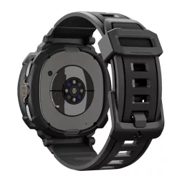   SPIGEN RUGGED ARMOR PRO pótszíj (egyedi méret, szilikon, ütésállóság + szilikon keret) FEKETE