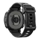 SPIGEN RUGGED ARMOR PRO pótszíj (egyedi méret, szilikon, ütésállóság + szilikon keret) FEKETE