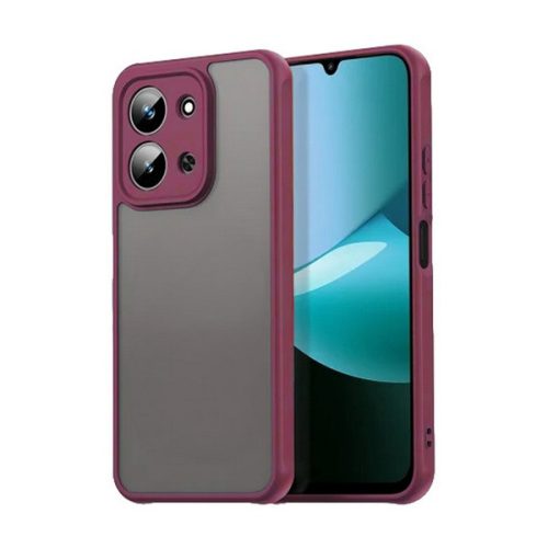 Szilikon telefonvédő (ütésállóság, akril hátlap, kameravédő) LILA