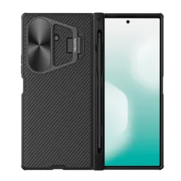   NILLKIN CAMSHIELD PROP szilikon telefonvédő (ütésállóság, kameravédő, kitámasztó, csíkos, érintő ceruza) FEKETE