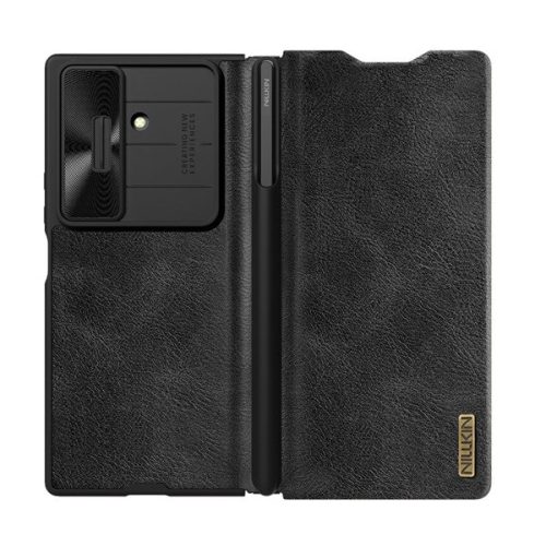 NILLKIN QIN PRO tok álló, bőr hatású (FLIP, oldalra nyíló, kártyazseb, kameravédő, érintő ceruza) FEKETE
