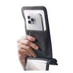 SPIGEN A603 vízhatlan/vízálló tok, AQUA (univerzális, IPX8, nyakba akasztható, 2 zseb, 6.8" méret) FEKETE